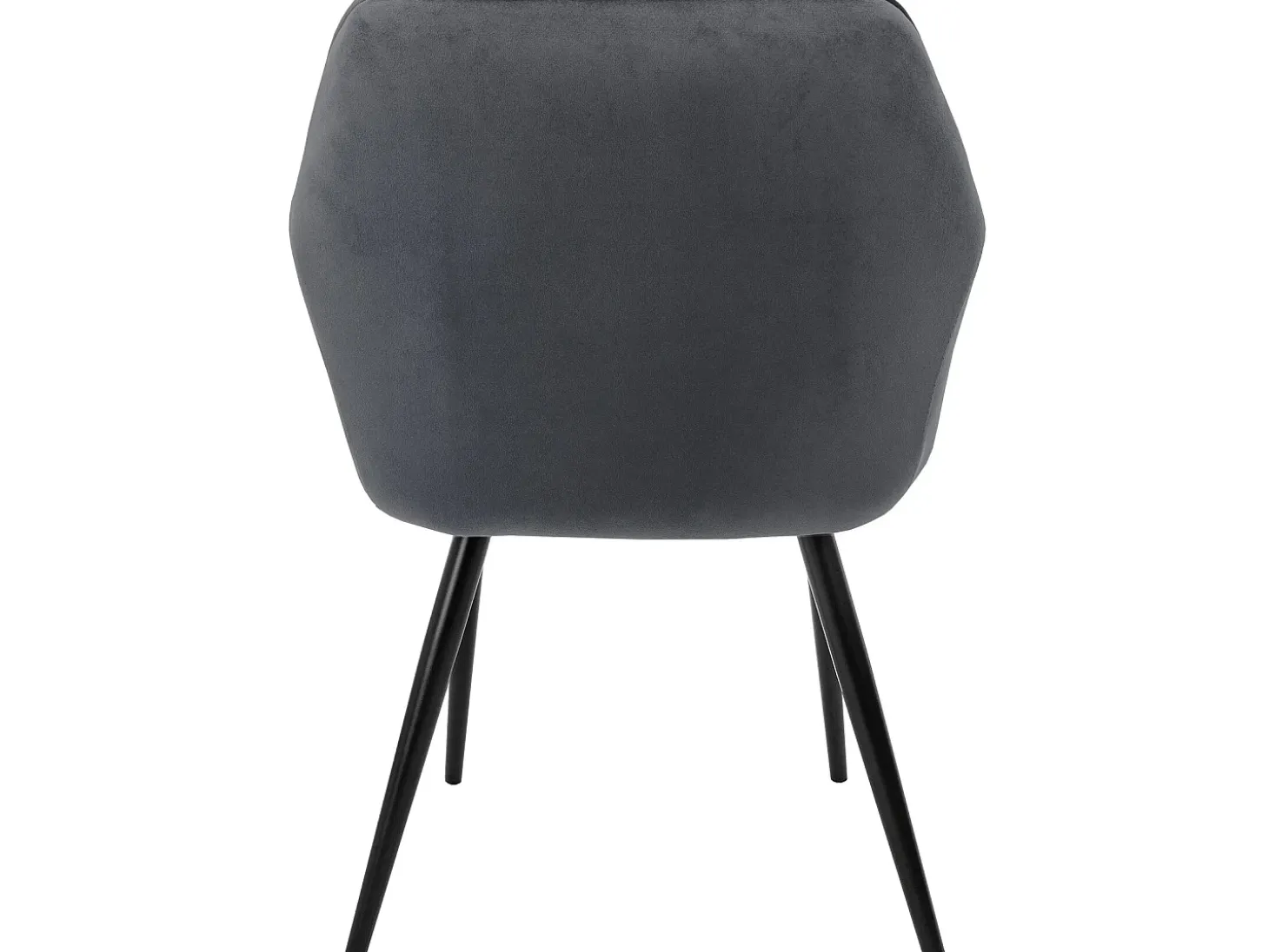 Conjunto de 2x sillas de comedor tapizadas en terciopelo sillones salón antracita ML-Design