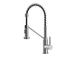 Conjunto fregadero 76x45 cm SOELA + grifo con ducha ROFLEX de acero inoxidable