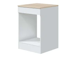 Conjunto Muebles Cocina Kira Estilo Nórdico Blanco Brillo y Roble Canadian