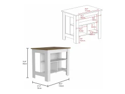 Conjunto Norfolk de Cocina, Isla de Cocina + Mueble de Pared para Cocina