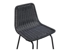 Conjunto taburetes de bar BALI de metal de 65 cm con asiento de ratán