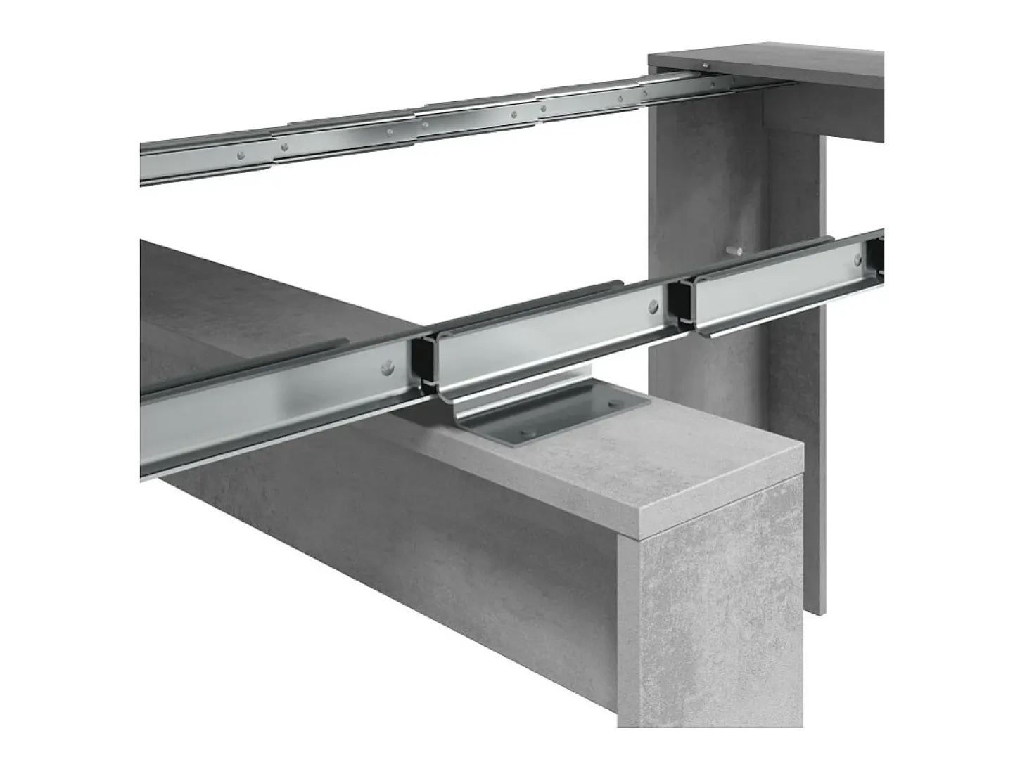 Consola de comedor extensible Funzionale 5 posiciones cemento