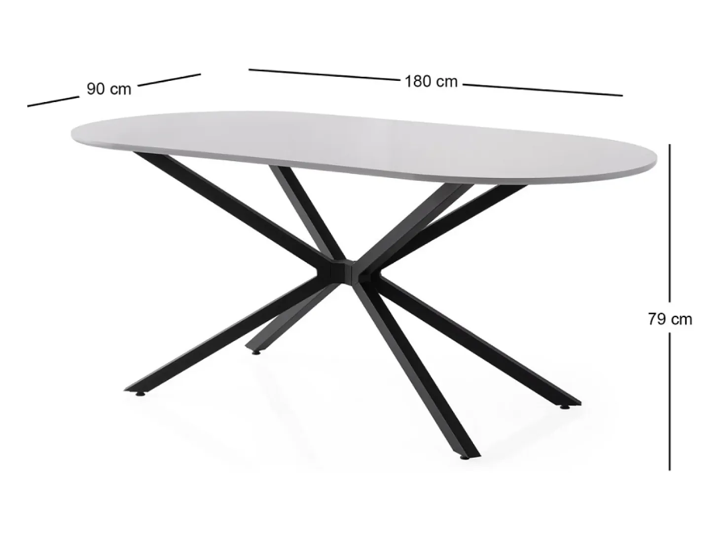Consola de estilo industrial HANKO - madera y negro - 140 cm