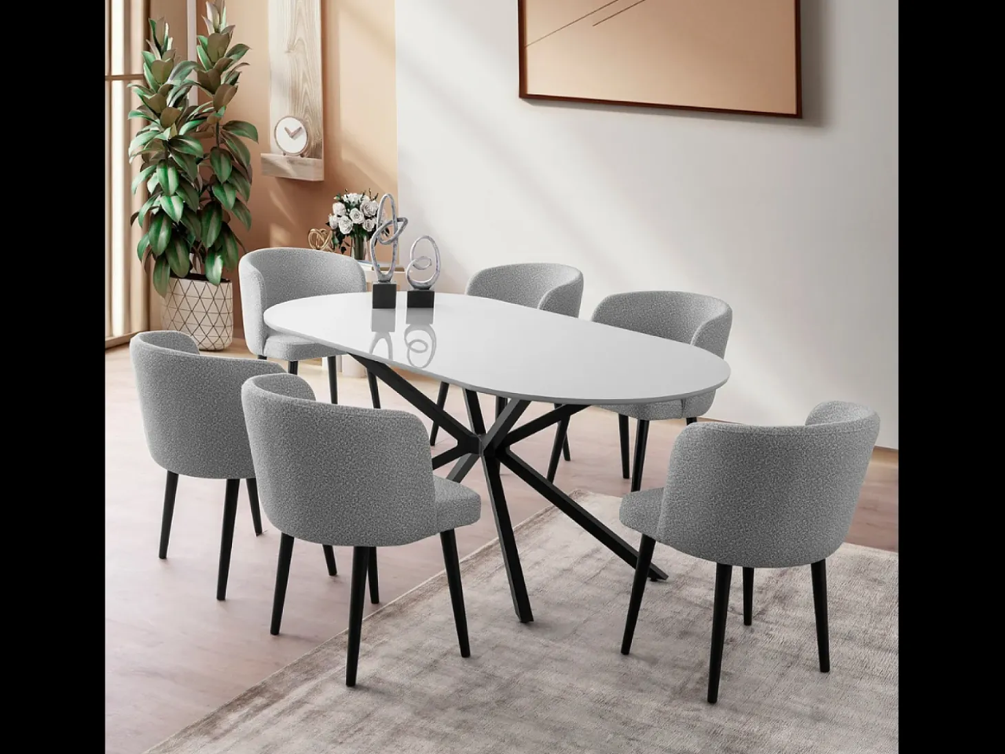 Consola de estilo industrial HANKO - madera y negro - 140 cm