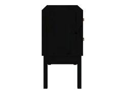 Consola de madera maciza de pino negra de 90 x 40 x 78 cm.
