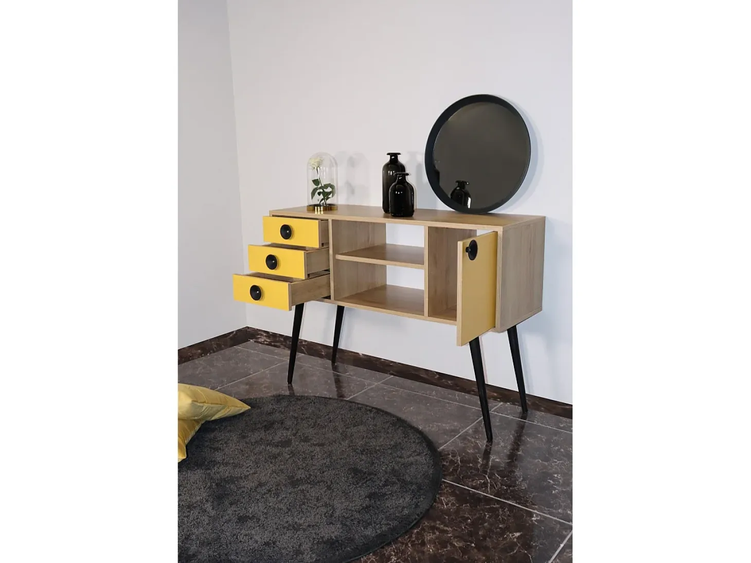 Consola HAVANA color roble Amarillo