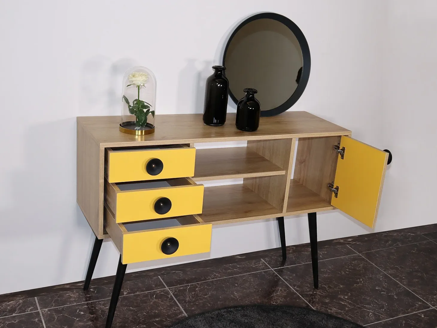 Consola HAVANA color roble Amarillo