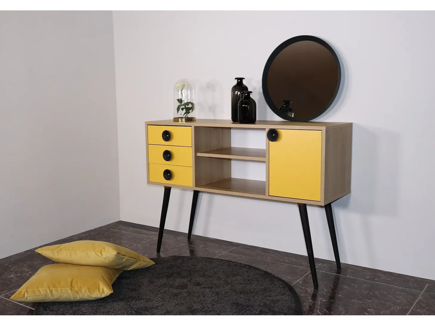Consola HAVANA color roble Amarillo