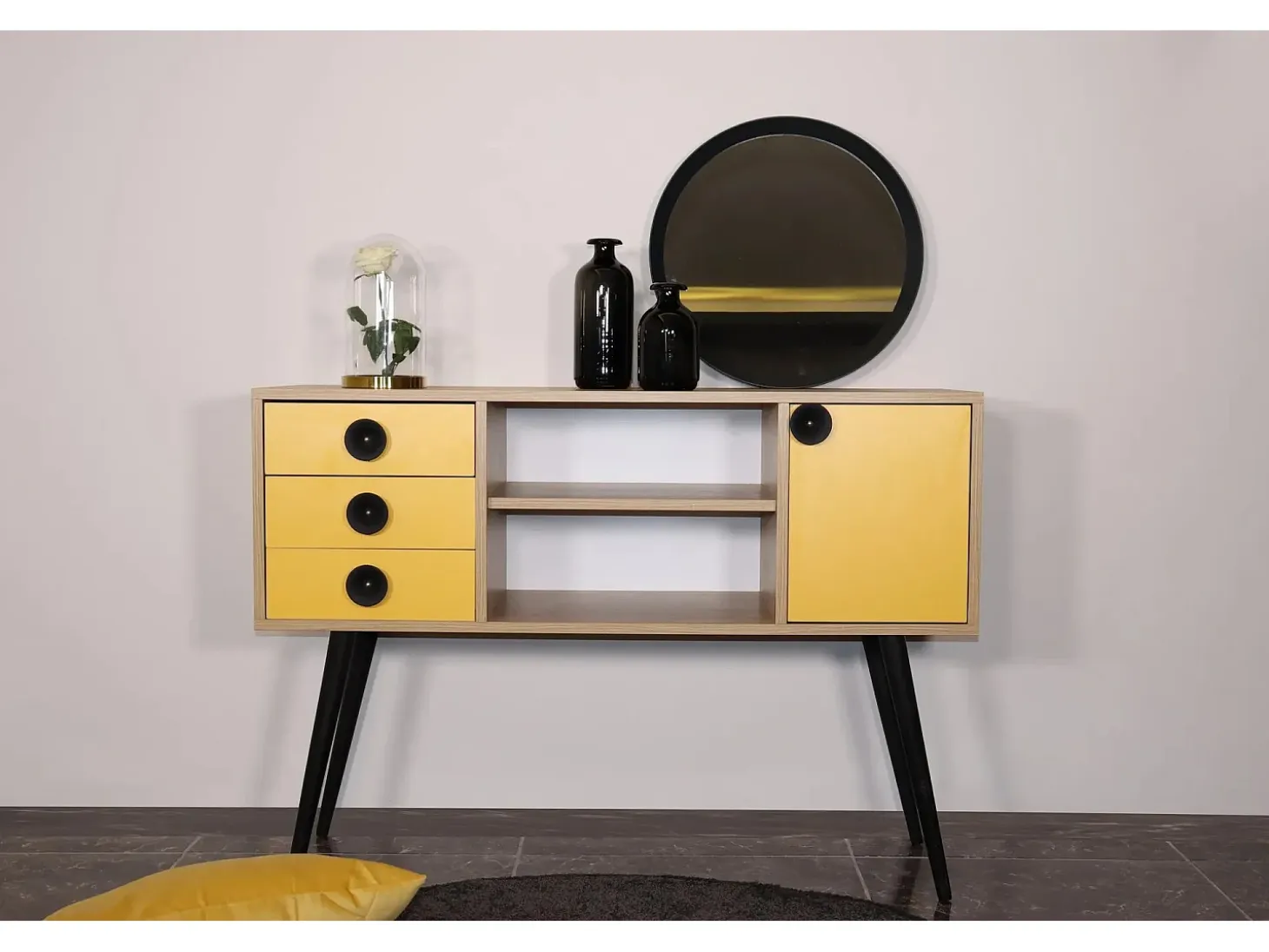 Consola HAVANA color roble Amarillo