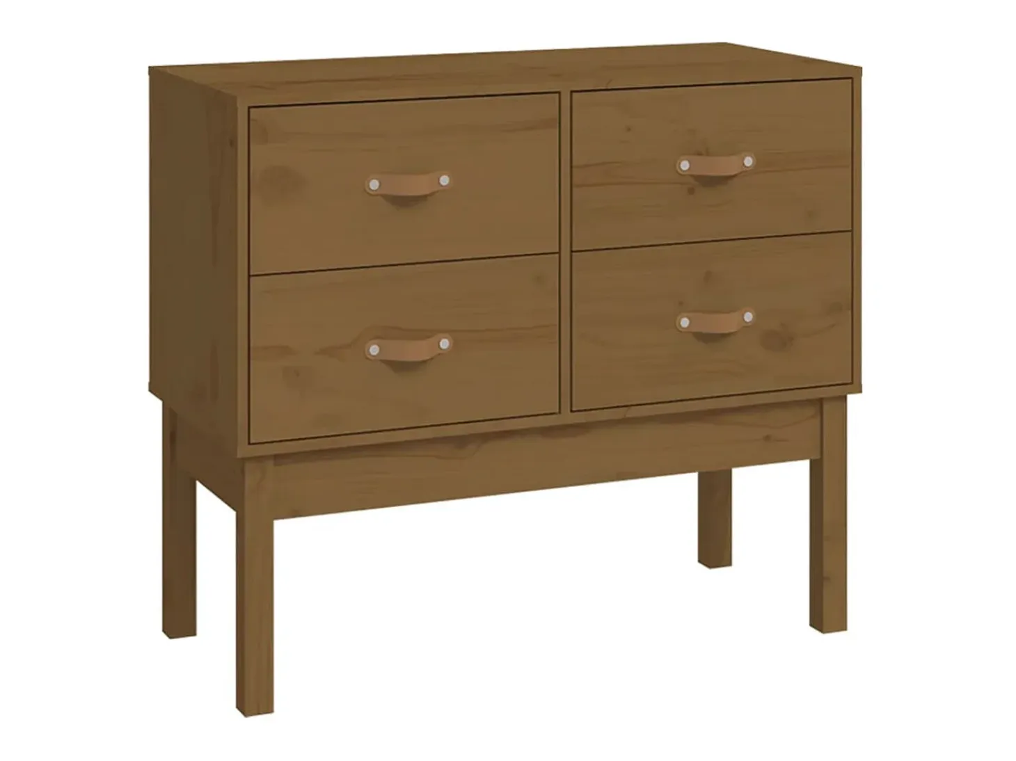 Consola marrón miel 90x40x78 cm Madera maciza de pino
