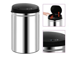 Contenedor automático con sensor de acero inoxidable de 30 litros 02_0006041
