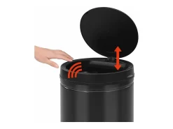 Contenedor automático con sensor de 80 litros acero al carbono negro 02_0006034