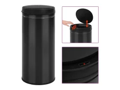 Contenedor automático con sensor de 80 litros acero al carbono negro 02_0006034