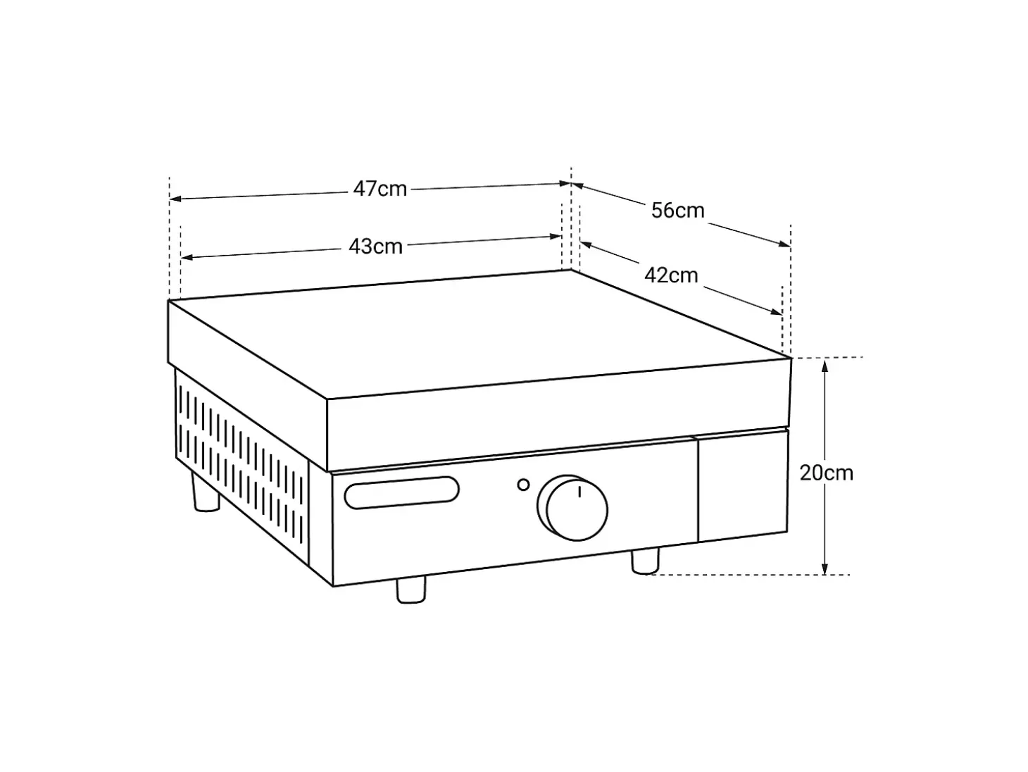 Cook'in Garden - Plancha eléctrica + tapa de hierro fundido FINESTA - 2,5 kW