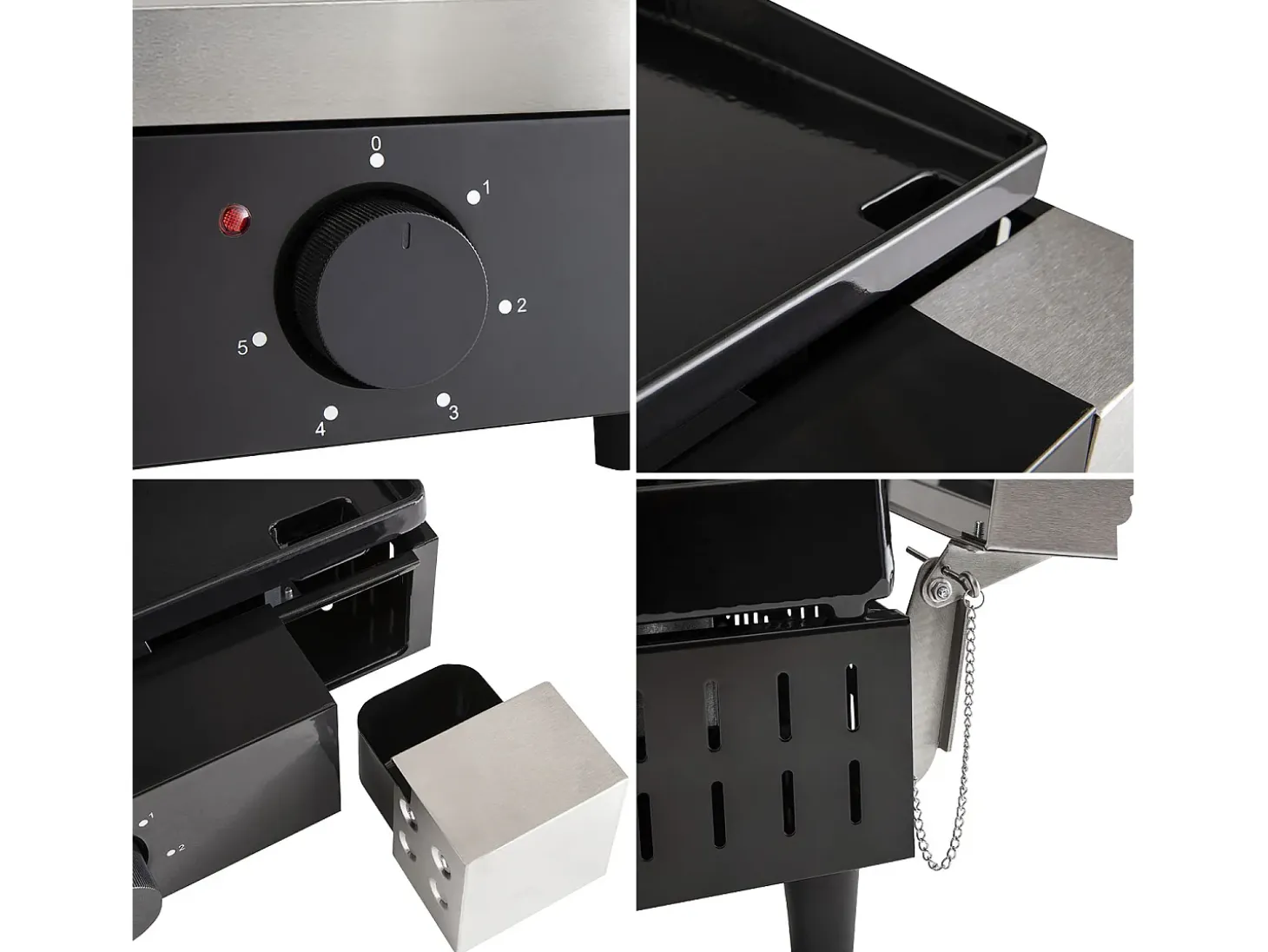 Cook'in Garden - Plancha eléctrica + tapa de hierro fundido FINESTA - 2,5 kW