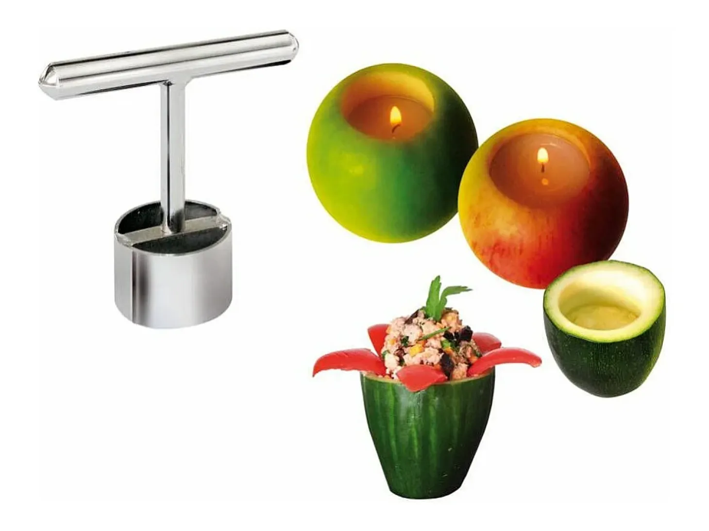 Cortador de frutas y verduras de acero inoxidable