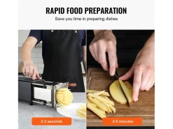 Cortador De Papas Eléctrico SucceBuy, Picadora Y Rebanadora De Acero Inoxidable Para Patatas Y Verduras