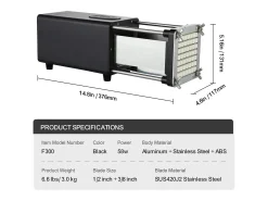 Cortador De Papas Eléctrico SucceBuy, Picadora Y Rebanadora De Acero Inoxidable Para Patatas Y Verduras