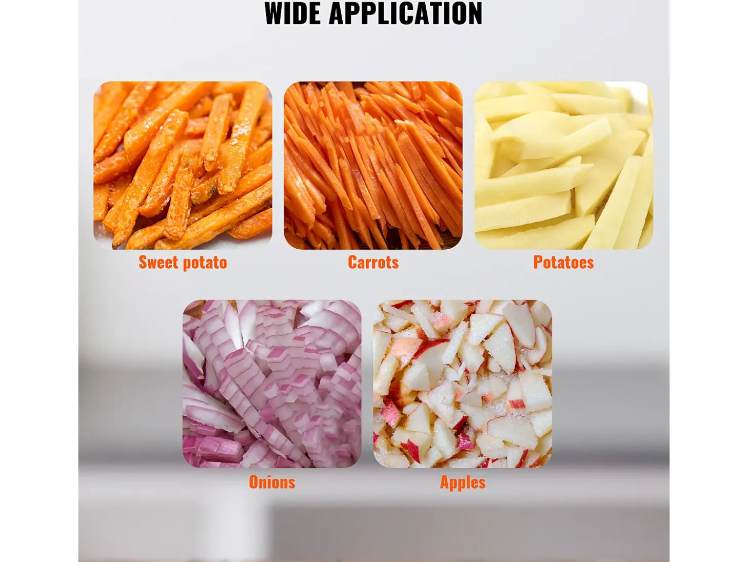 Cortador de Patatas, Cortador de Verduras Comercial SucceBuy, Cortador de Frutas y Alimentos de 1,3 cm, Picador