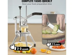 Cortador de Patatas, SucceBuy Cortador de Verduras de 0,64 cm, Rebanador y Picador de Frutas Comercial