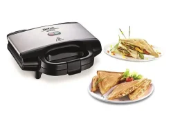 Croque-monsieur Tefal SM155212 ultracompacto 700W acero inoxidable antiadherente con mango termorresistente y bloqueo de seguridad