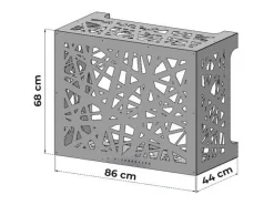 Cubierta de aire acondicionado ARTIST de aluminio corten marrón bronce (largo 86 x profundidad 44 x alto 68 cm)
