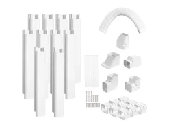 Cubierta de Línea SucceBuy 7.62cm de Ancho 540 cm para Mini-Split/Aire Acondicionado, PVC Decorativo para Aire Acondicionado, 10 Conductos Rectos y Componentes