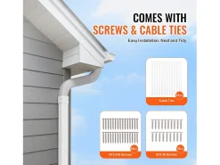 Cubierta de Línea SucceBuy 7.62cm de Ancho 540 cm para Mini-Split/Aire Acondicionado, PVC Decorativo para Aire Acondicionado, 10 Conductos Rectos y Componentes