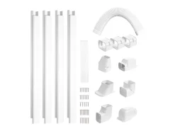 Cubierta de Línea SucceBuy 7.62cm de Ancho 535 cm para Mini-Aire Acondicionado Separado/Central en PVC