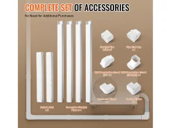 Cubierta de Línea SucceBuy 7.62cm de Ancho 535 cm para Mini-Aire Acondicionado Separado/Central en PVC