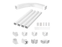 Cubierta de Línea SucceBuy 7.62cm de Ancho 535 cm para Mini-Aire Acondicionado Separado/Central en PVC