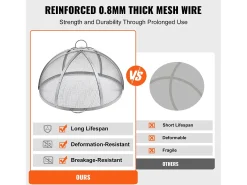 Cubierta SucceBuy de Protección Antichispas para Hogar, Diámetro de 91.44 cm, Accesorios Redondos para Hogar al Aire Libre, Cubierta de Metal