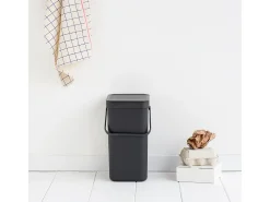 Cubo de basura Brabantia Sort & Go 12L Gris Oscuro - 109805
