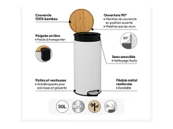 Cubo de basura con capacidad de 30 litros 30 L