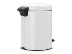 Cubo de Basura con Pedal New Icon 3L Blanco Brabantia - Cierre Suave y Antiodor