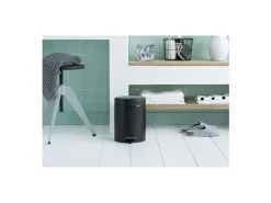 Cubo de Basura con Pedal Brabantia Newicon 5L Negro Mate Anti-Olor Higiénico