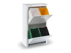 Cubo de basura para la cocina - Cubo de reciclaje - 4 compartimentos de 20L - CUBEK