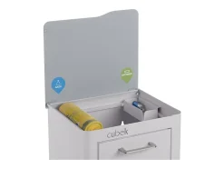 Cubo de basura para la cocina - Cubo de reciclaje - 2 compartimentos de 20L - CUBEK