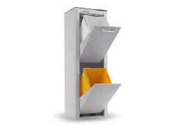 Cubo de basura para la cocina - Cubo de reciclaje - 2 compartimentos de 20L - CUBEK