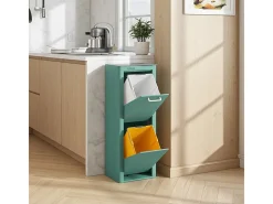 Cubo de basura para la cocina - Cubo de reciclaje - 2 compartimentos de 20L - CUBEK