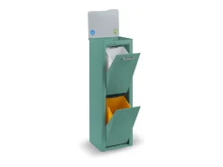 Cubo de basura para la cocina - Cubo de reciclaje - 2 compartimentos de 20L - CUBEK