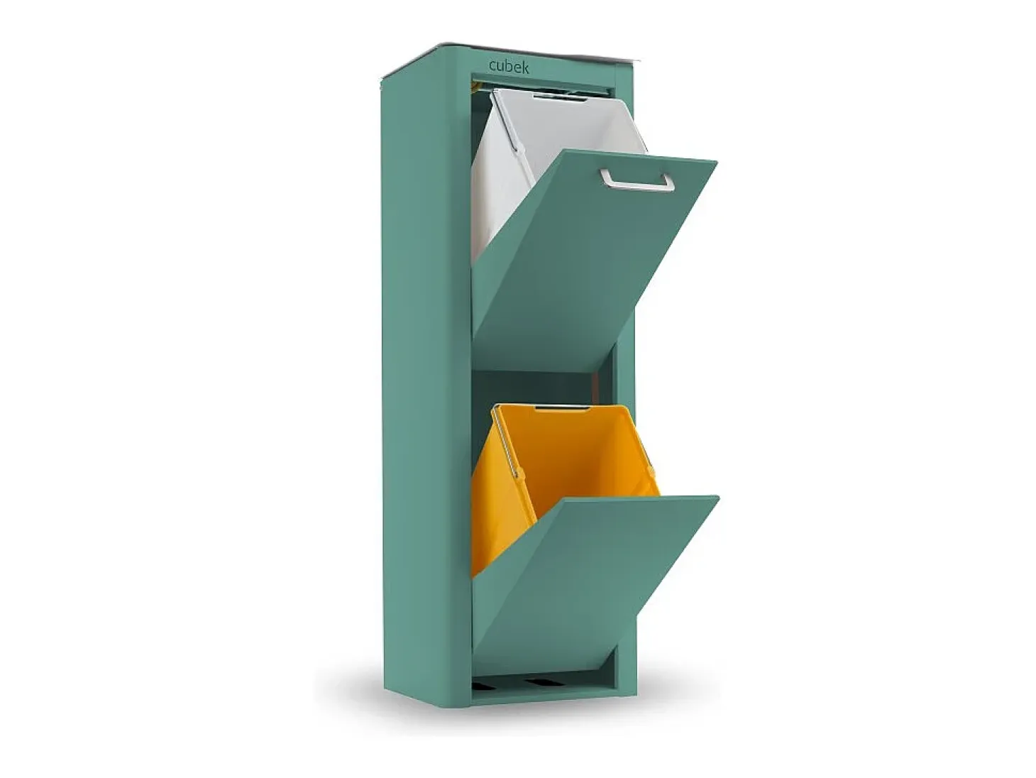 Cubo de basura para la cocina - Cubo de reciclaje - 2 compartimentos de 20L - CUBEK