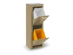 Cubo de basura para la cocina - Cubo de reciclaje - 2 compartimentos de 20L - CUBEK