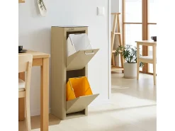 Cubo de basura para la cocina - Cubo de reciclaje - 2 compartimentos de 20L - CUBEK