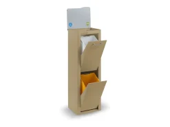 Cubo de basura para la cocina - Cubo de reciclaje - 2 compartimentos de 20L - CUBEK