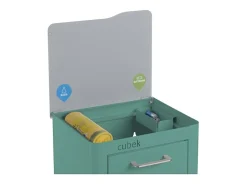 Cubo de basura para la cocina - Cubo de reciclaje - 3 compartimentos de 20L - CUBEK