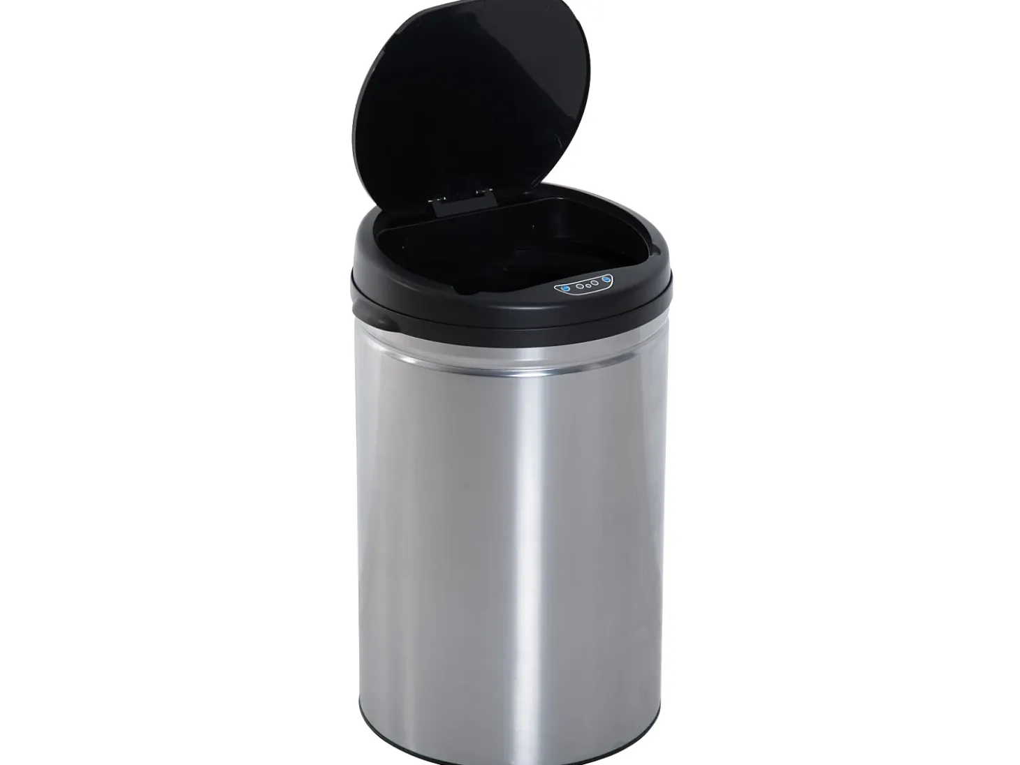 Cubo de basura plateado 30.5x30.5x51.5 cm HOMCOM