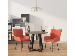 Dalira Sillas de comedor 2 unidades terciopelo rosa