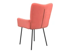 Dalira Sillas de comedor 2 unidades terciopelo rosa