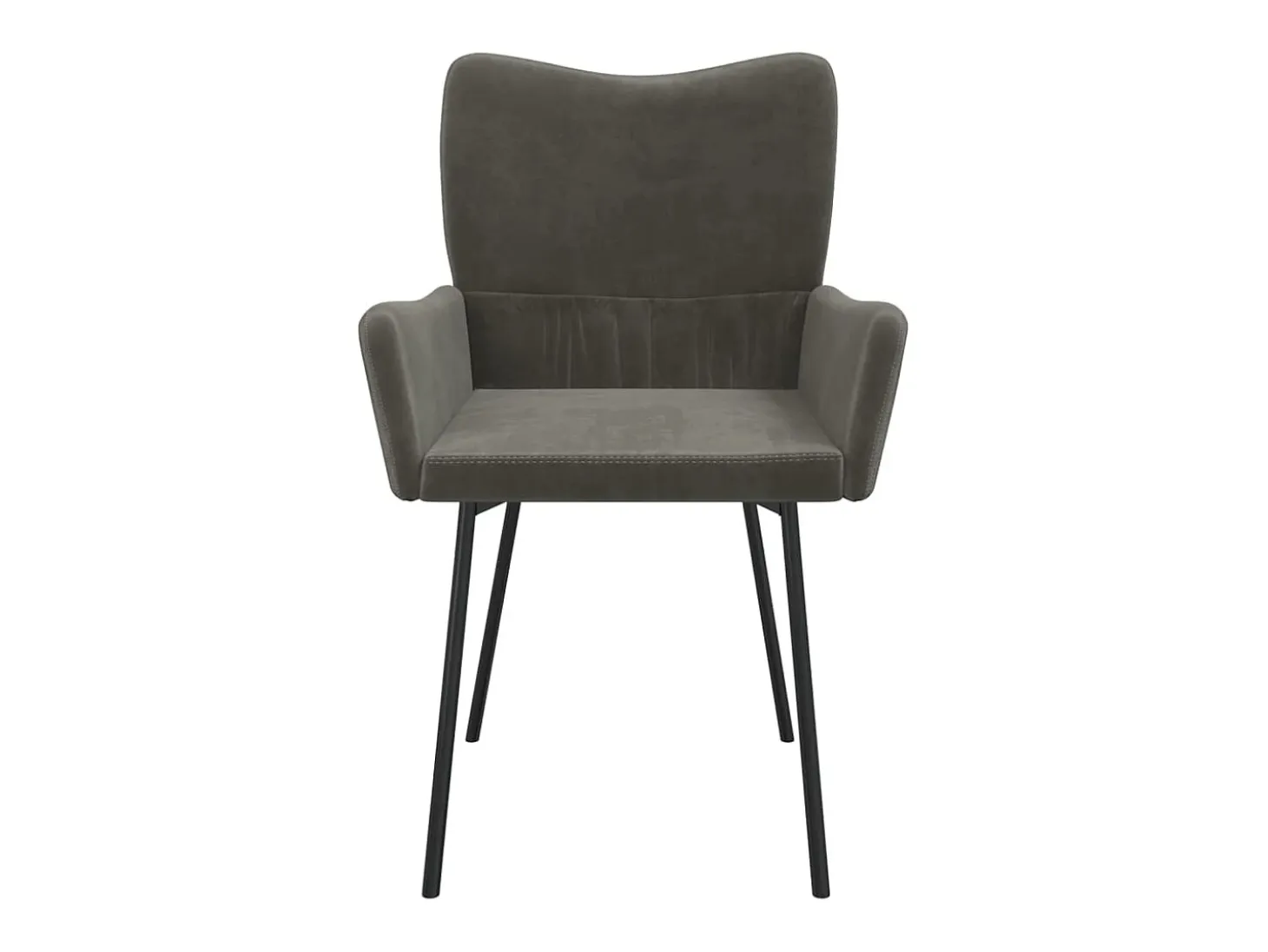 Dalira Sillas de comedor 2 unidades terciopelo gris oscuro